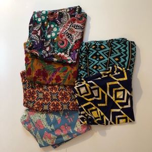 Lularoe lot of 6 leggings - tall & curvy